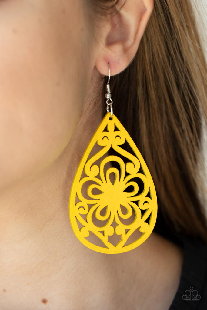Marine Eden - Yellow Wood Earrings - Chic Jewelry Boutique