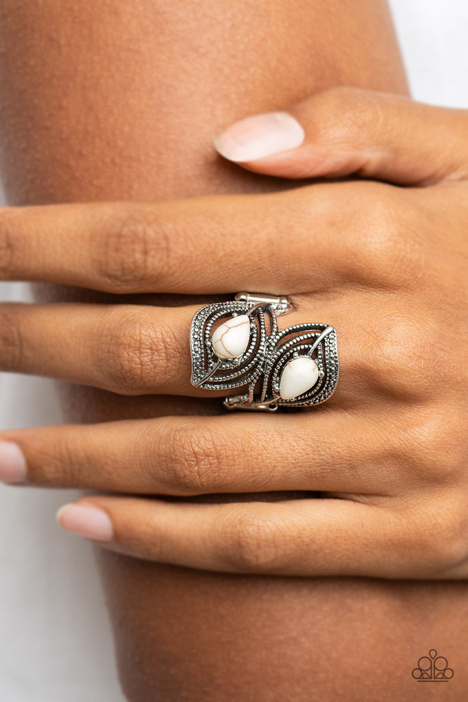 Mesa Mystique - White Stone Ring - Chic Jewelry Boutique