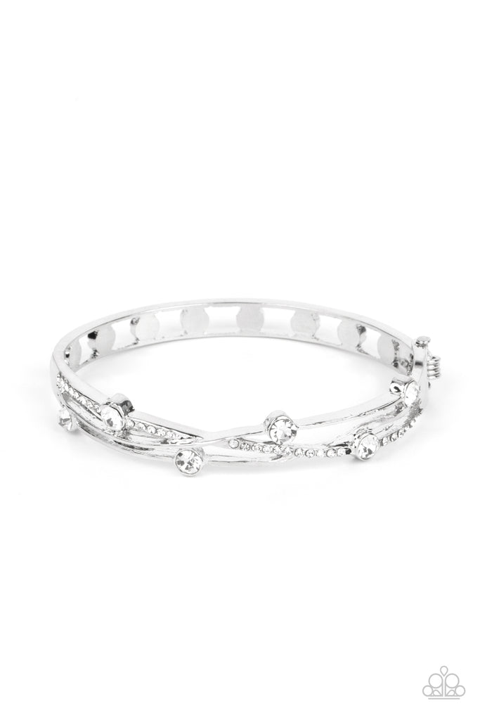 Slammin Sparkle - White Rhinestone Bracelet - Chic Jewelry Boutique