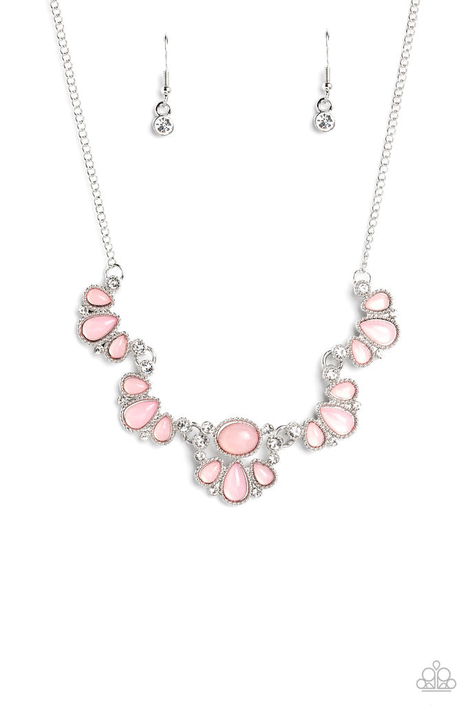 Dancing Dimension - Pink Necklace - Chic Jewelry Boutique