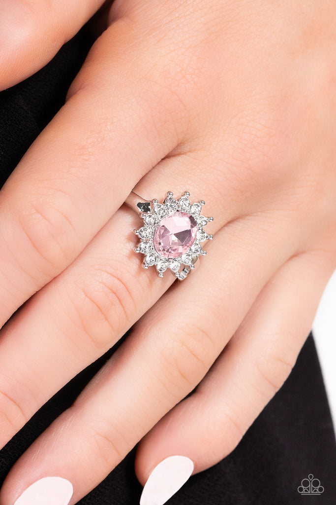 Red Carpet Reveal - Pink Rhinestone Ring - Chic Jewelry Boutique