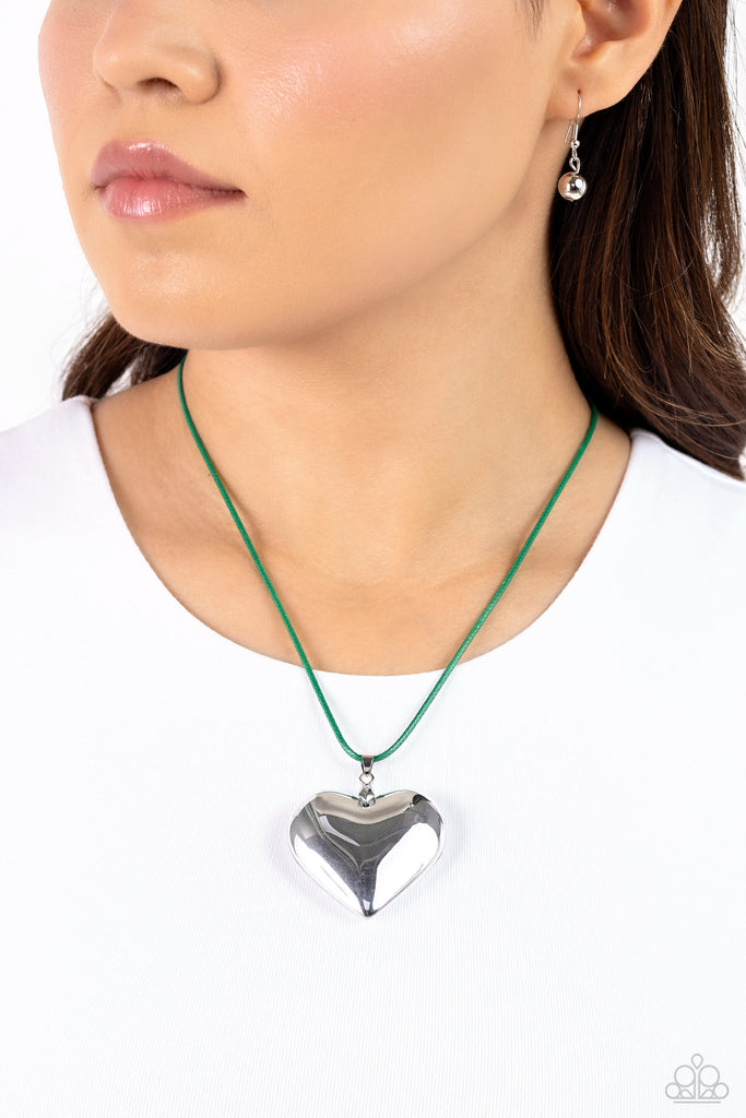 Devoted Daze - Green Necklace - Chic Jewelry Boutique