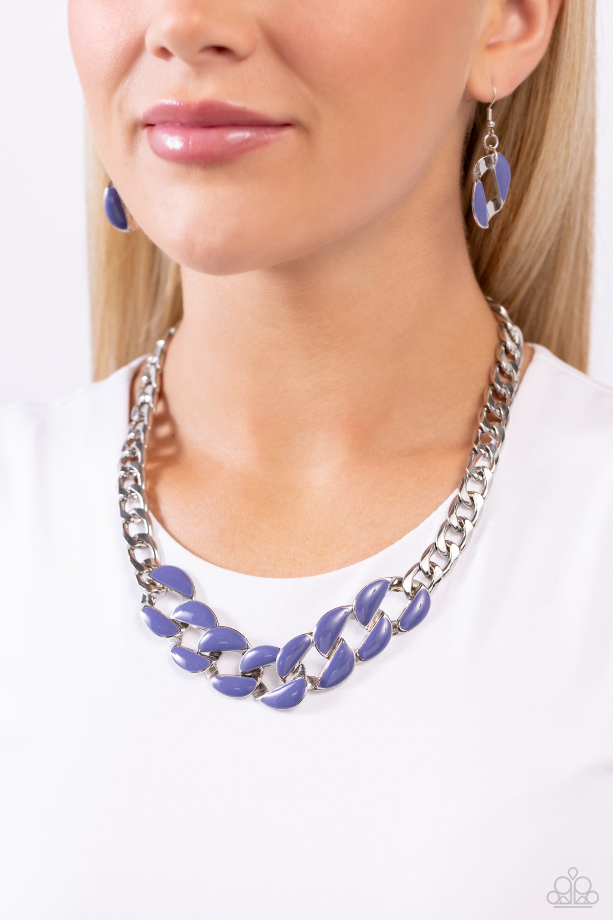 Paparazzi red white and deals blue necklace