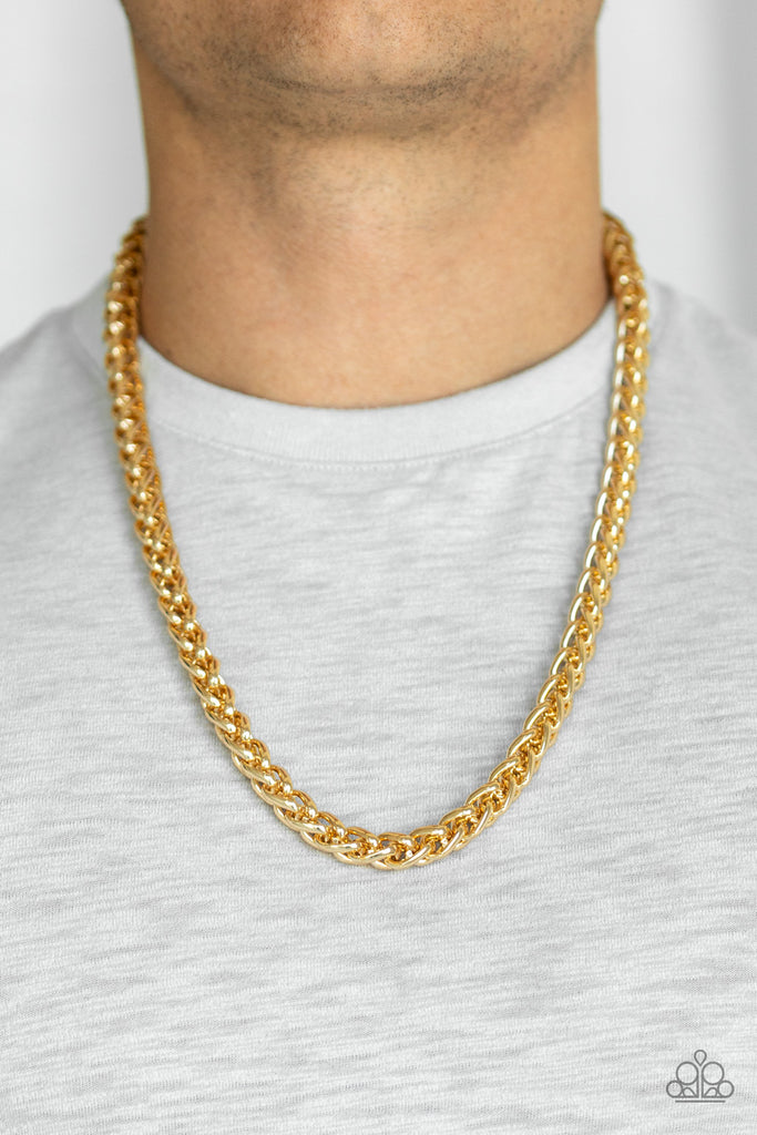 Big Talker - Gold Wheat Chain Necklace - Paparazzi