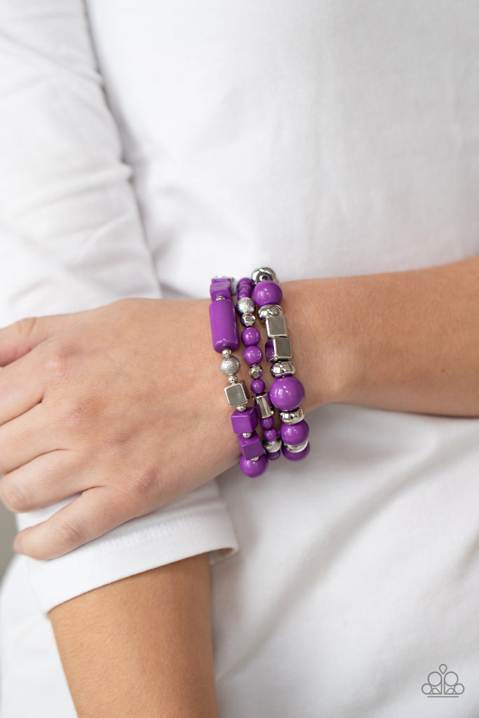 Perfectly Prismatic - Purple Bracelets - Paparazzi