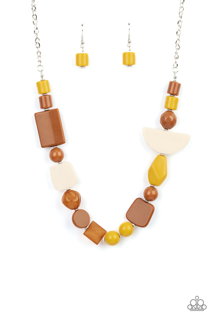 Tranquil Trendsetter - Yellow Necklace - Convention Exclusive 2021 - Paparazzi