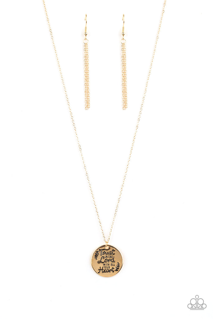 All You Need Is Trust Gold Necklace Paparazzi Chic Jewelry