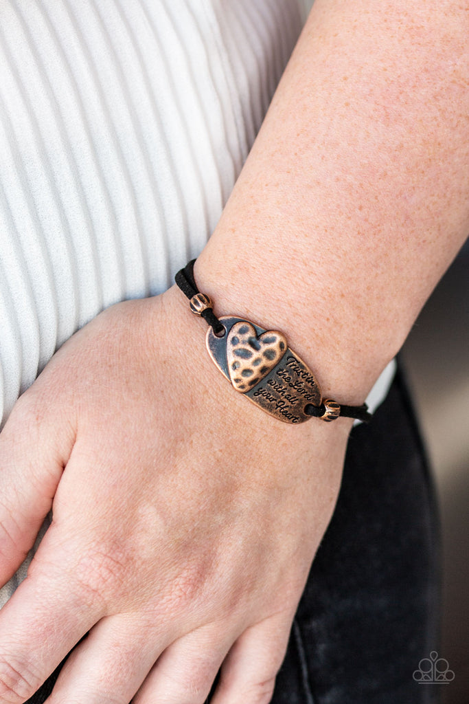 A Full Heart Copper Bracelet Paparazzi Chic Jewelry