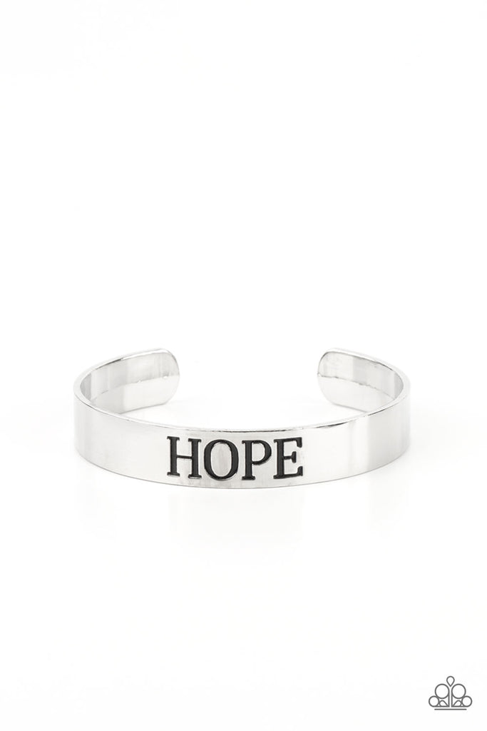 Hope Makes The World Go Round - Silver "HOPE" Bracelet - Paparazzi