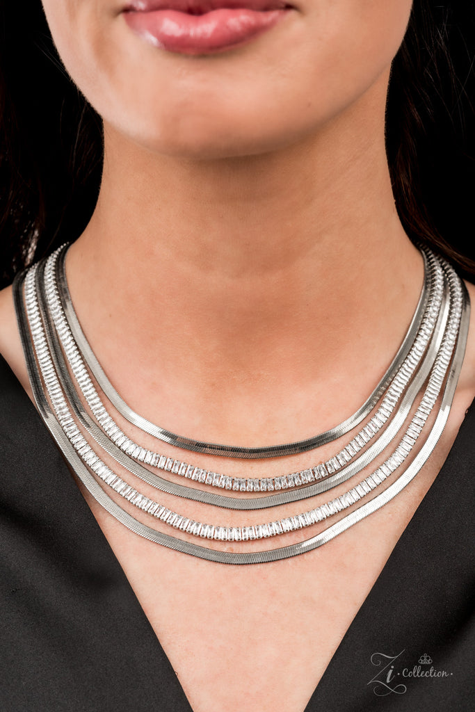 Paparazzi Persuasive Zi Collection 2021 White Necklace Chic Jewelry Boutique