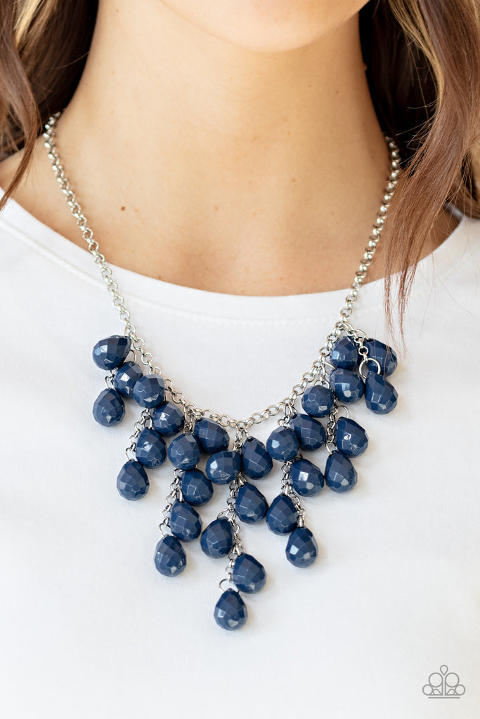 Serenely Scattered - Blue Teardrop Necklace - Paparazzi