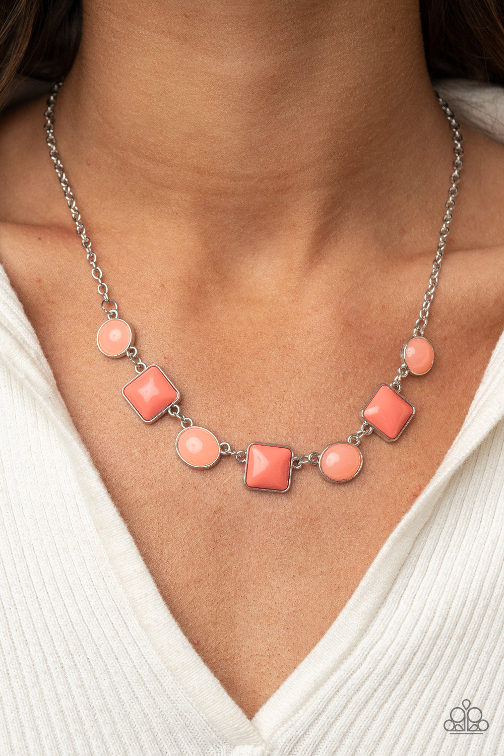 Trend Worthy Orange Coral Necklace Chic Jewelry Boutique