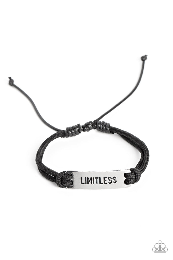 Limitless Layover - Black Inspirational Bracelet - Paparazzi