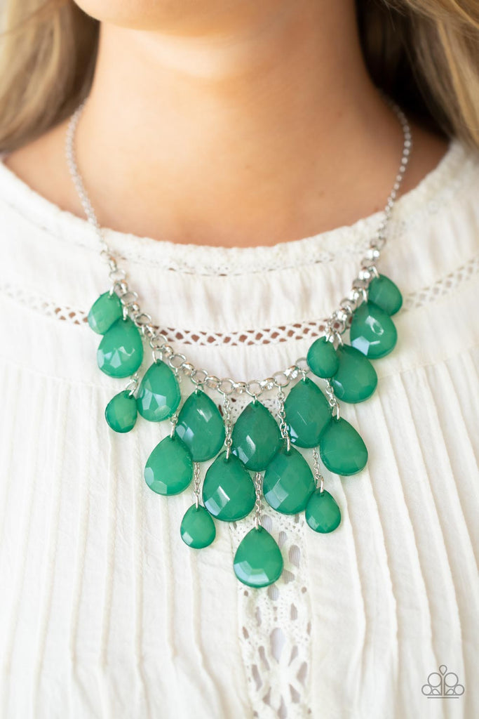 Front Row Flamboyance - Green Necklace - Paparazzi
