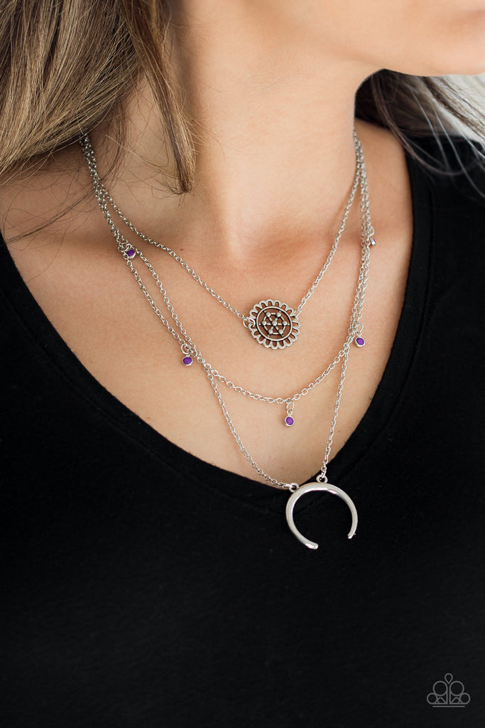 Lunar Lotus - Purple Necklace - Paparazzi