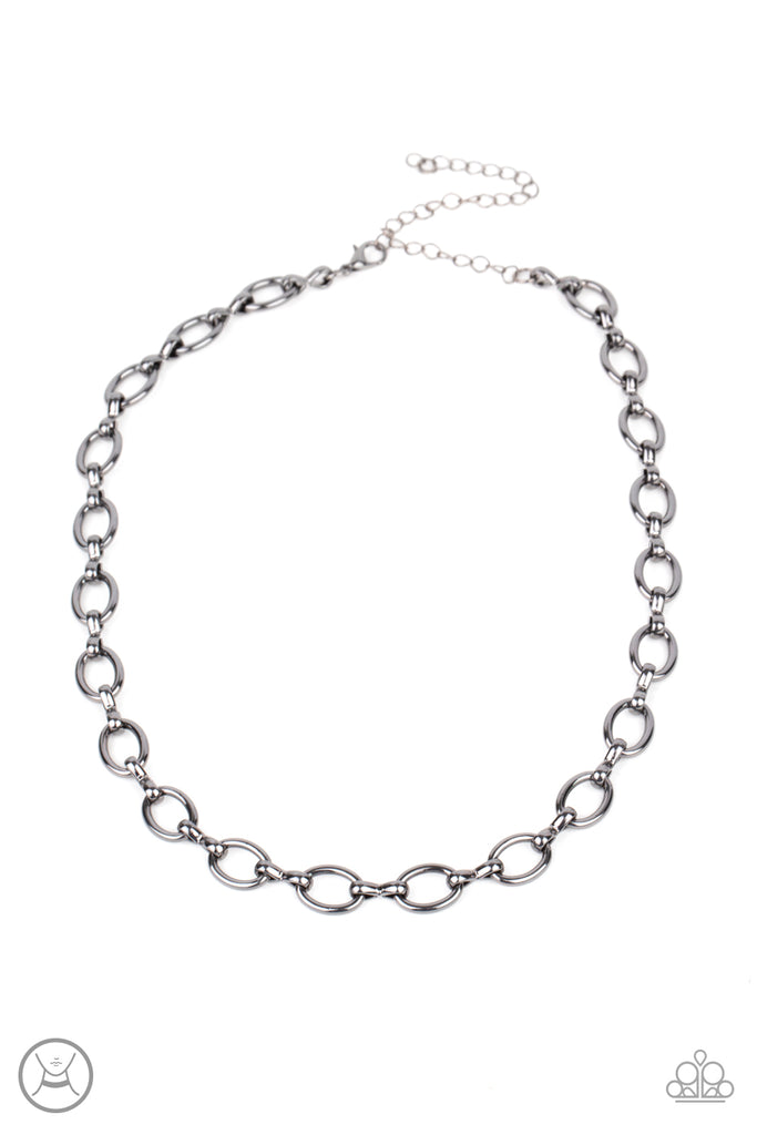 Craveable Couture - Black Choker Chain Necklace - Paparazzi