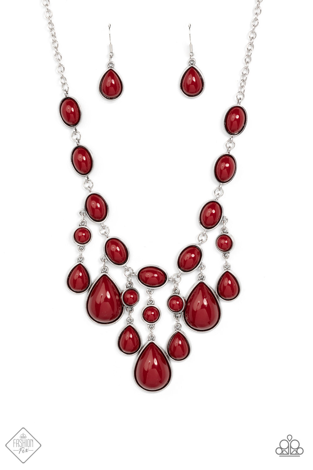 Crystal Couture - Red Necklace - Chic Jewelry Boutique