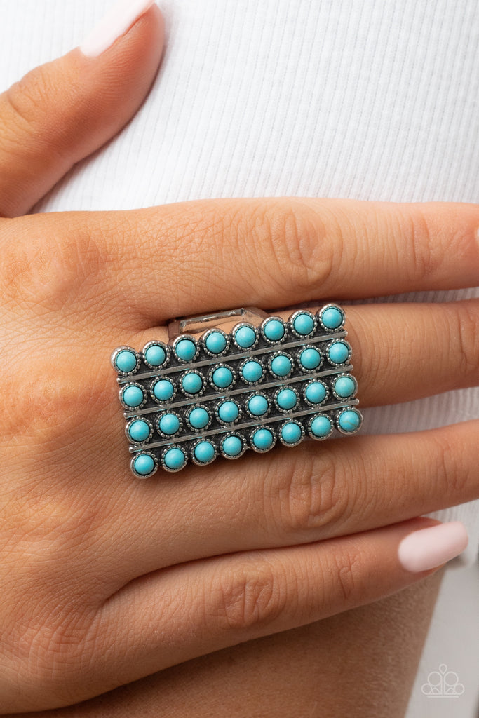 Pack Your SADDLEBAGS - Blue Turquoise Ring - Chic Jewelry Boutique