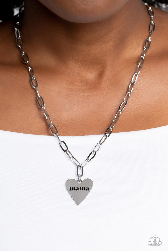 Mama Cant Buy You Love - Silver "Mama" Necklace - Chic Jewelry Boutique