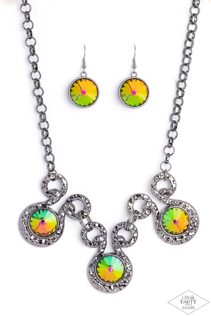 Hypnotized - Multi Oil Spill Necklace - Chic Jewelry Boutique