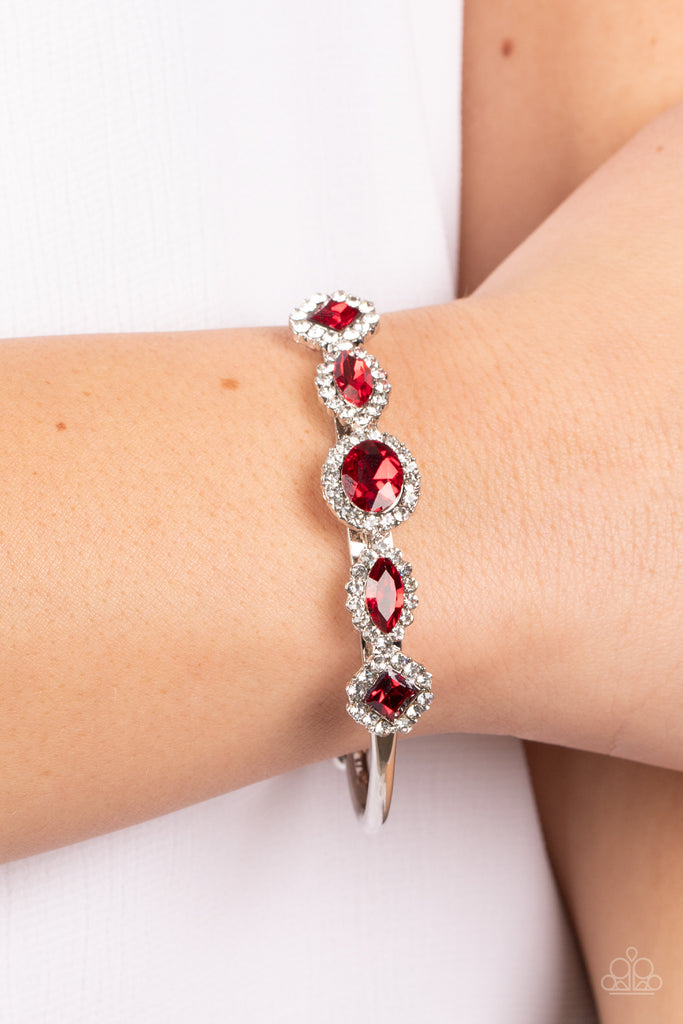 Simmer on GLOW - Red Bracelet - Chic Jewelry Boutique