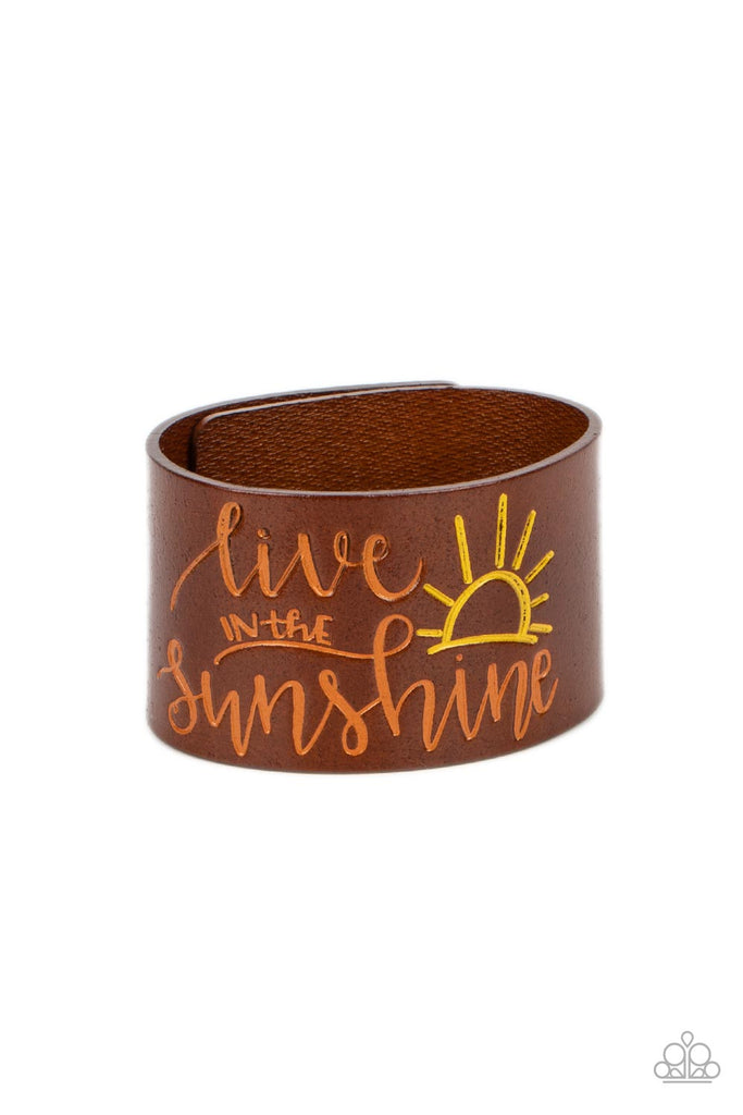 Sunshine Season - Orange Inspirational Bracelet - Chic Jewelry Boutique