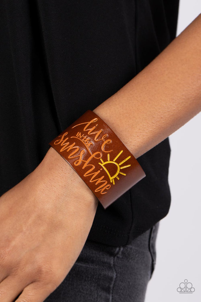 Sunshine Season - Orange Inspirational Bracelet - Chic Jewelry Boutique