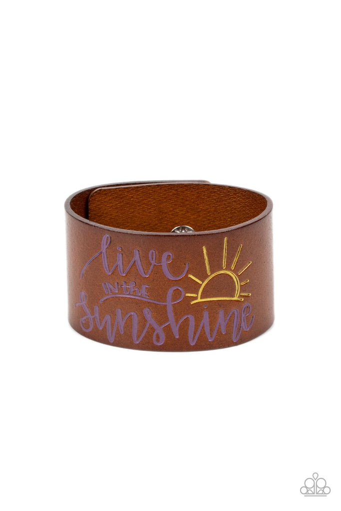 Sunshine Season - Purple Inspirational Bracelet - Chic Jewelry Boutique