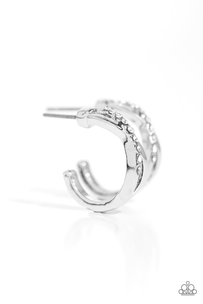 Horoscopic Helixes - White Hoop Earrings - Chic Jewelry Boutique