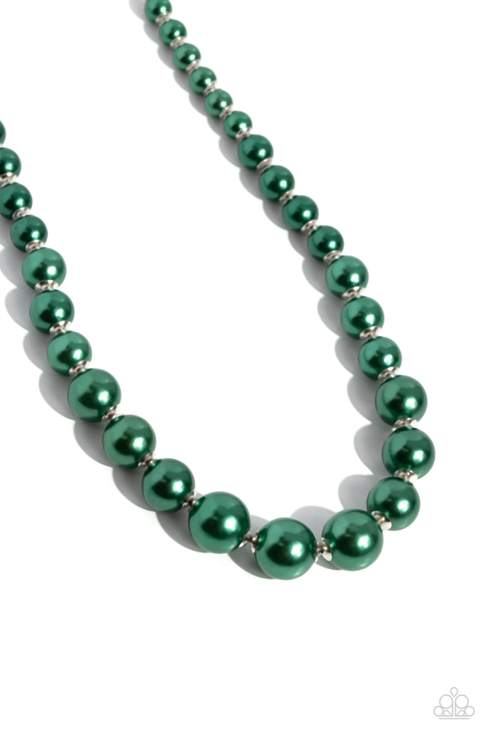 Manhattan Mogul - Green Pearl Necklace - Chic Jewelry Boutique