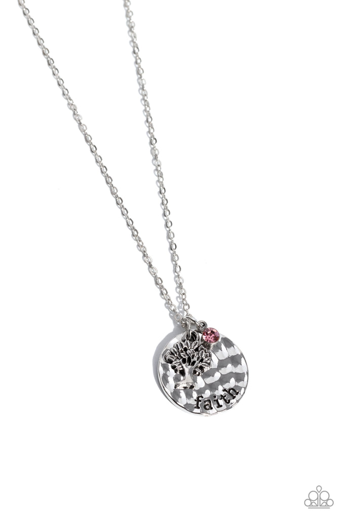 Flourishing Faith - Pink "faith" Necklace - Chic Jewelry Boutique