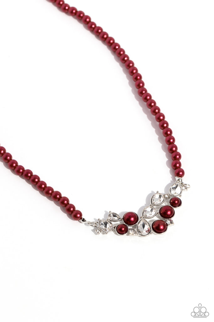 Pampered Pearls - Red Pearl Necklace - Chic Jewelry Boutique