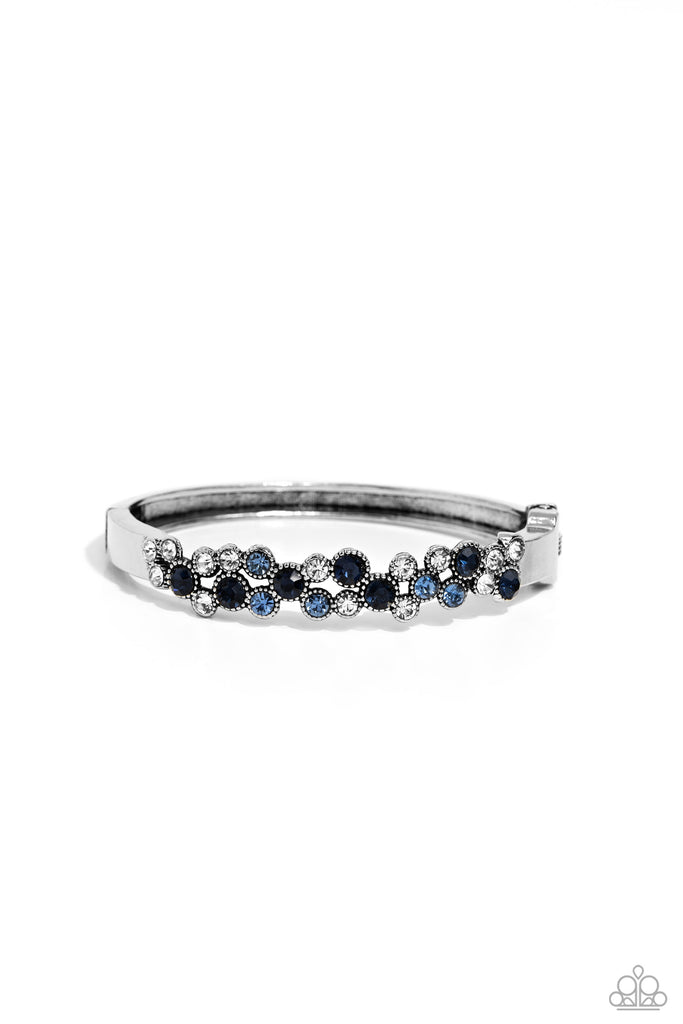 Big City Bling - Blue & White Rhinestone Bracelet - Chic Jewelry Boutique