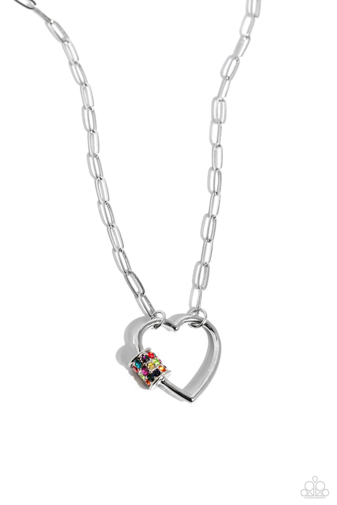 Affectionate Attitude - Multi Rhinestone Necklace - Chic Jewelry Boutique
