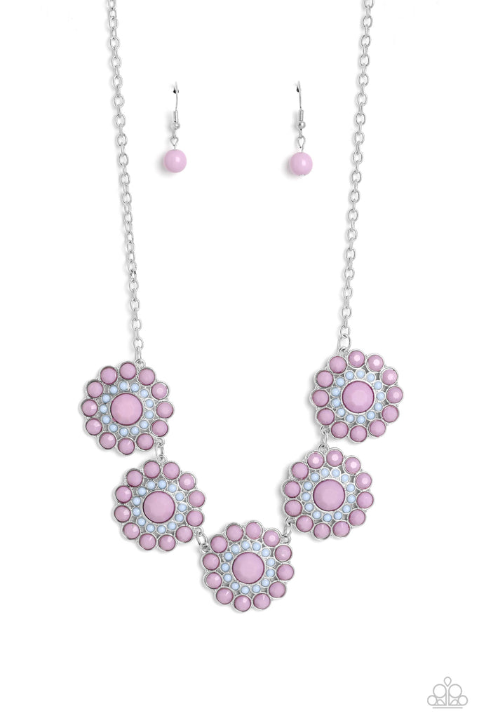 Floral Fervor - Purple Necklace - Chic Jewelry Boutique