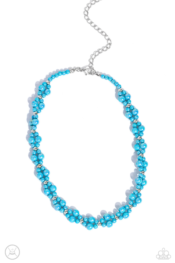 Dreamy Duchess - Blue Iridescent Pearl Necklace - Chic Jewelry Boutique