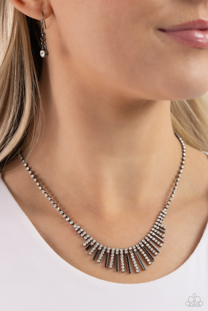 FLARE to be Different - Black Necklace - Chic Jewelry Boutique