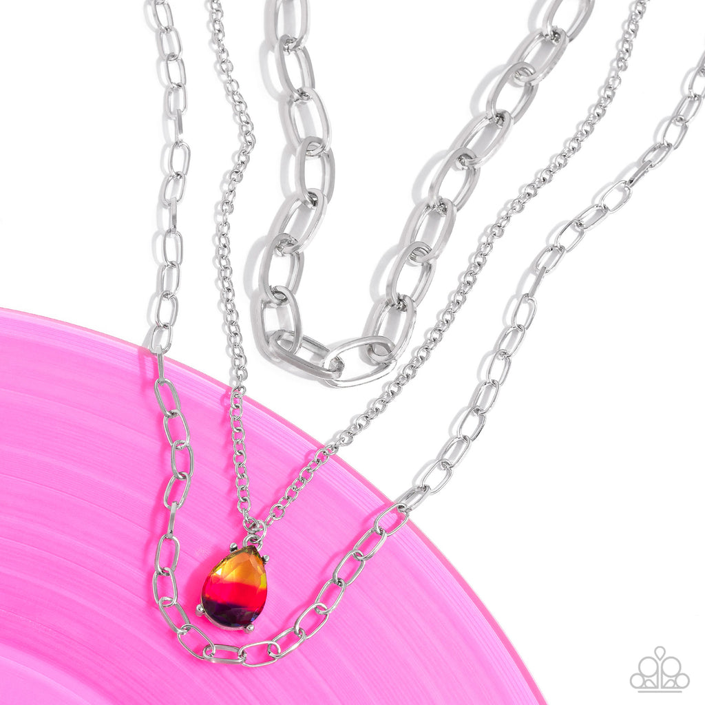 Teardrop Tiers - Multi Ombre' Necklace - Chic Jewelry Boutique