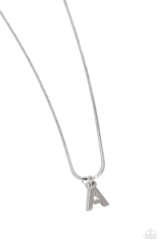 Seize the Initial - Silver "A" Necklace - Chic Jewelry Boutique