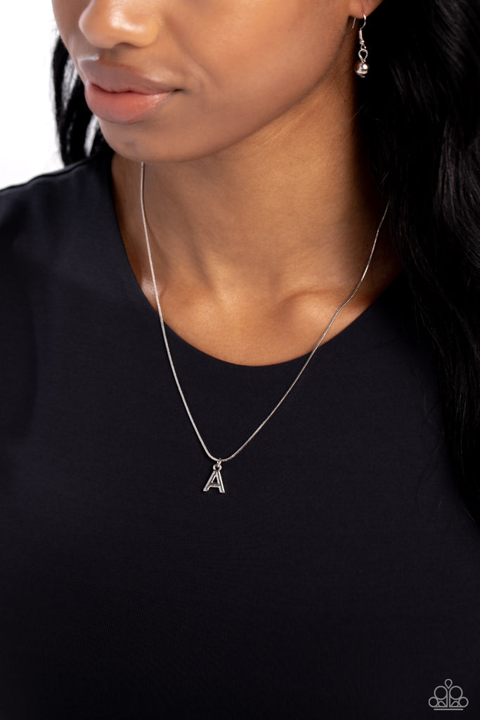 Seize the Initial - Silver "A" Necklace - Chic Jewelry Boutique