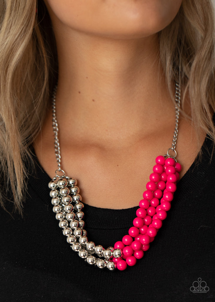 Layer After Layer - Pink Necklace - Paparazzi