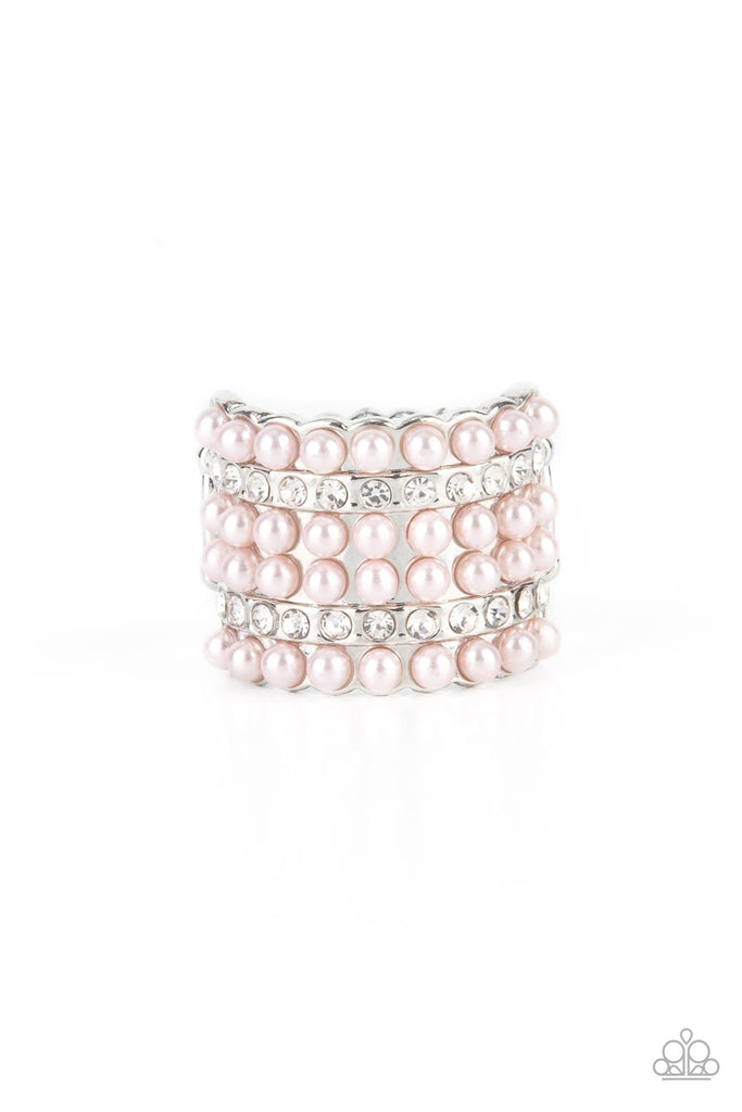 Traditional Pink Cultured Pearl Cocktail Ring from Bali - Pink Moonlight |  NOVICA