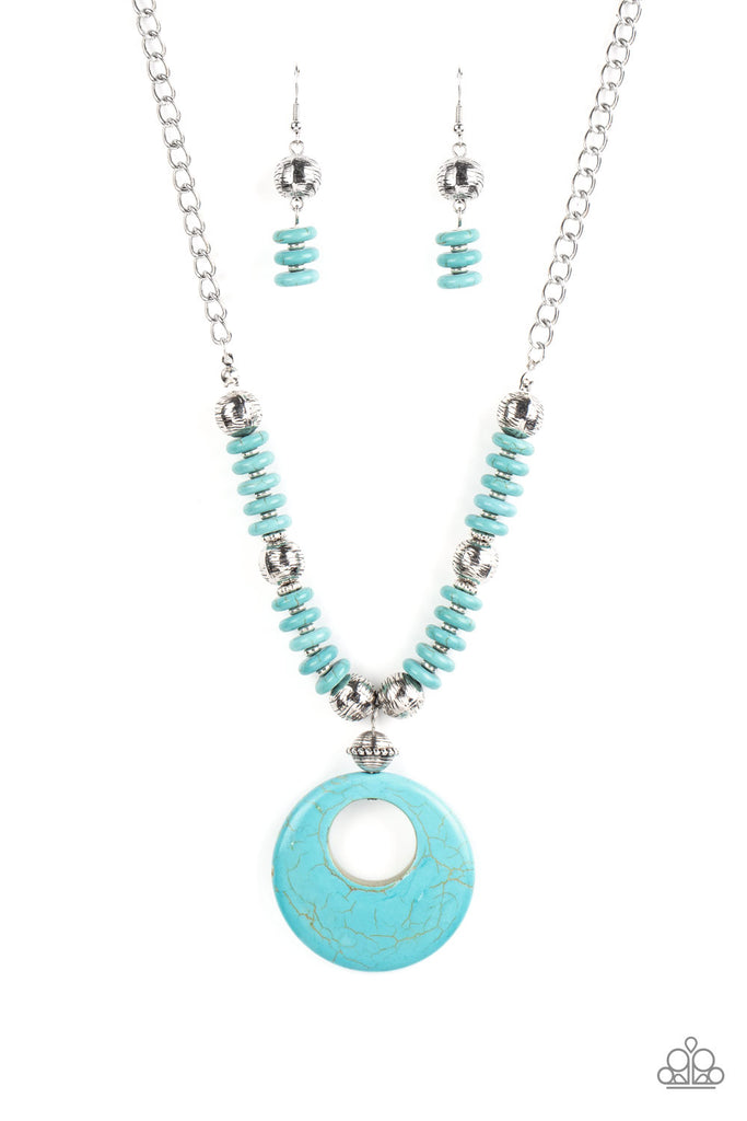Oasis Goddess - Blue Turquoise Necklace - Convention Exclusive 2021 - Paparazzi