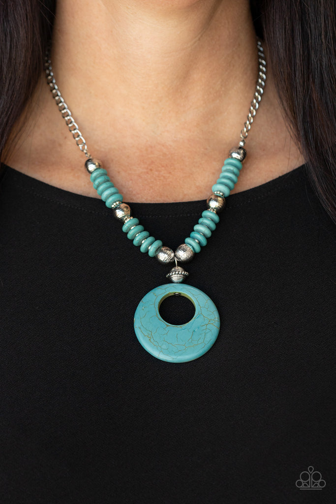 Oasis Goddess - Blue Turquoise Necklace - Convention Exclusive 2021 - Paparazzi