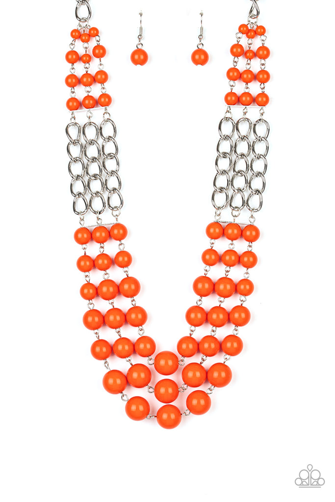 A La Vogue - Orange Necklace - Paparazzi