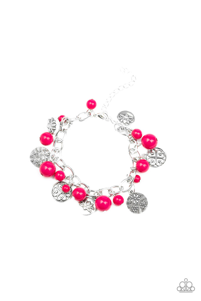 Lotus Lagoon - Pink Charm Bracelet - Chic Jewelry Boutique