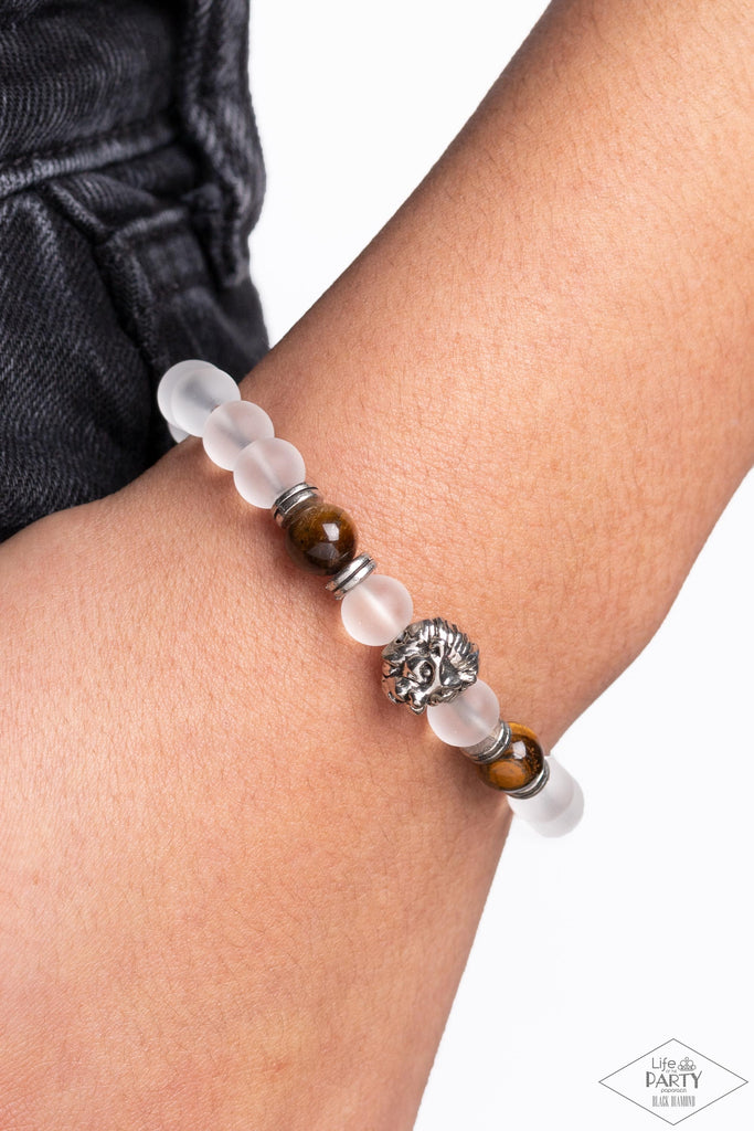 The Lions Share - Brown Lion Charm Bracelet - Black Diamond Exclusive - Chic Jewelry Boutique