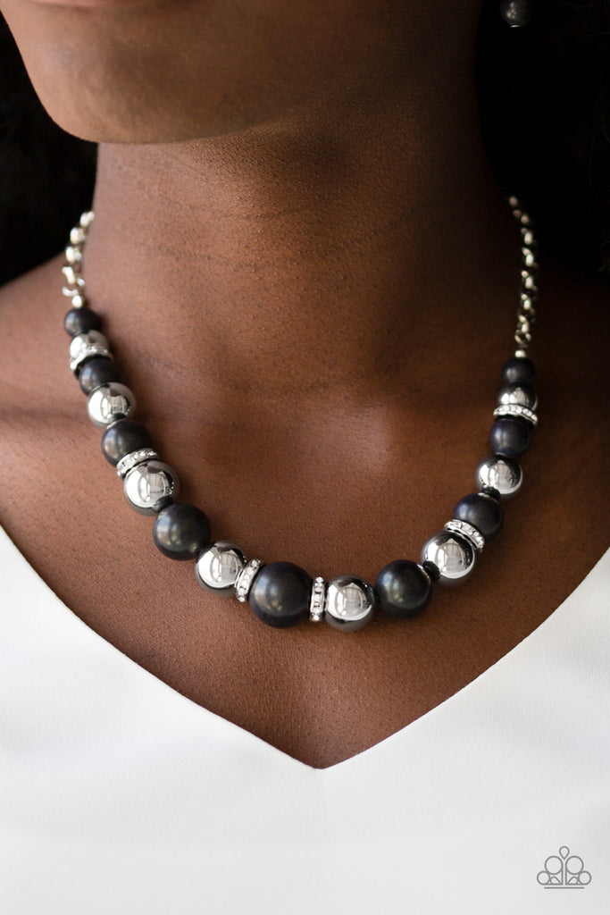 The Ruling Class - Black & Silver Necklace - Paparazzi