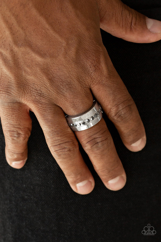 Reigning Champ - Silver & Hematite Men's Ring - Convention Exclusive - Paparazzi