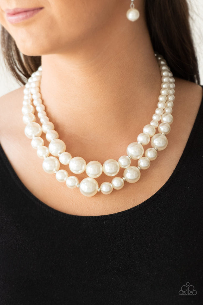 The More The Modest - White Pearl Necklace - Paparazzi